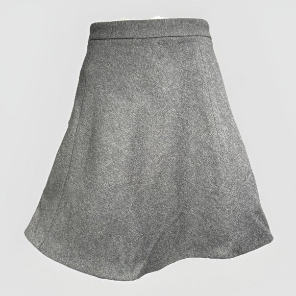 Polo Ralph Lauren Melton A Line Skirt Gray Cashmere & Wool Size 12 NWT - Picture 4 of 9